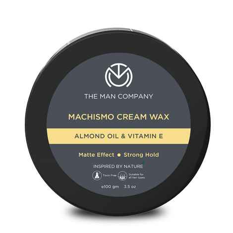 Buy The Man Company Hair Cream Wax for Men - Machismo | Strong Hold Styling | Matte Finish with Volume | Beeswax | Non Greasy - 100gm - Purplle