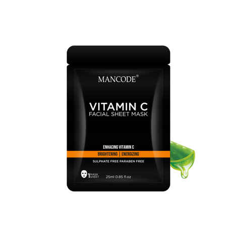 Buy Mancode Vitamin Cfacial sheet mask,25ml Each (Pack of 3) - Purplle