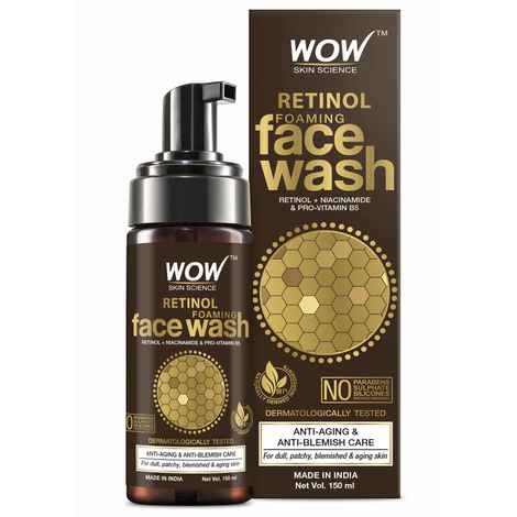 Buy WOW Skin Science Retinol Foaming Face Wash For Fine Lines, Age Spots & Blemishes (150 ml) - Purplle