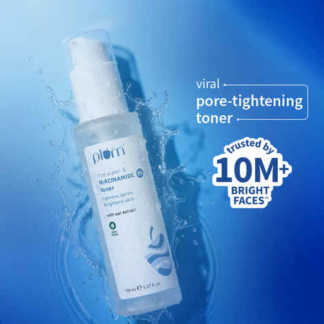 Plum 3% Niacinamide & Rice Water Alcohol-Free Toner - Tightens Pores, Brightens & Fades Blemishes 150 ml