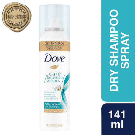 Buy Dove Coconut Scented Dry Shampoo Spray For Reviving Oily Scalp (141 ml) - Purplle
