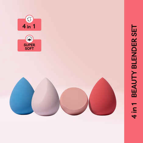 Buy Purplle Multicolour Total Blend Makeup Sponge (Set of 4) - Purplle