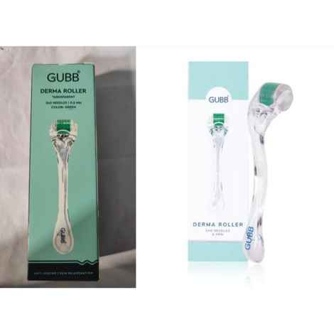 Buy GUBB Derma Roller 0.5mm for Hair Regrowth & Skin Aging, 540 Micro Needles Roller - Transparent Green - Purplle