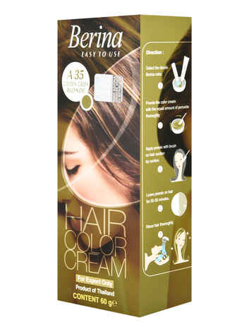 Buy Berina A35 Golden Green Blonde Hair Color Cream 60gm - Purplle