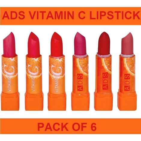 Buy ADS PACK OF 6 PROFESSIONAL VITAMIN C EXTRACT MATTE LIPSTICK - Purplle