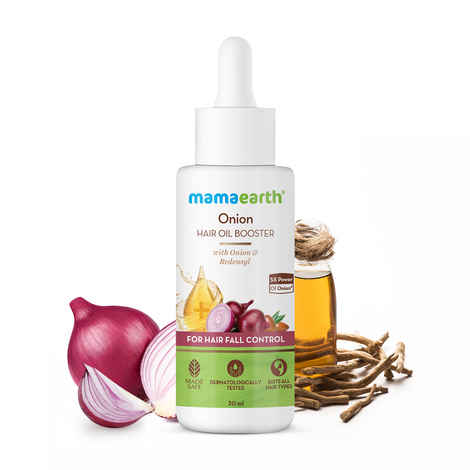 Buy Mamaearth Onion Hair Oil Booster for Men with Onion and Redensyl for Hair Fall Control- 30 ml - Purplle