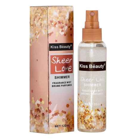 Buy Kiss Beauty Sheer Love Shimmer Fragrance Mist Makeup Fixer Spray 120ml - Purplle
