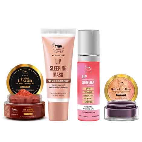 Buy Lip Kit - Lip Balm + Lip Serum + Lip Scrub + Lip Sleeping Mask Combo of 4 - Purplle