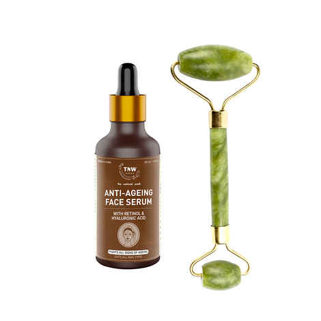 Buy Combo of 2- Jade Roller- Green & Anti Aging Face Serum - 30ml - Purplle