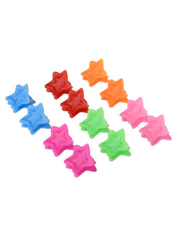 Buy Lilly & Sparkle Multi Colour Star Mini Claw Clips Set Of 6 - Purplle