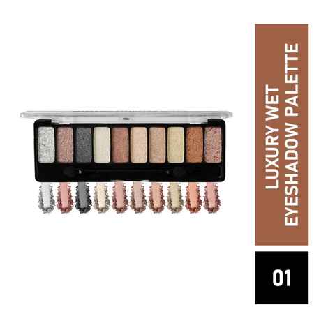Buy Mattlook 10 Colours Eyeshadow Makeup series Luxury Wet Eyeshadow Palette, Multicolor-01, (8 gm) - Purplle