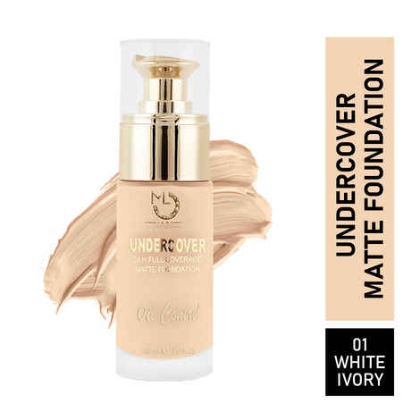 Buy Matt look Undercover 24H B217Full Coverage Matte Foundation & Oil Control, White Ivory (30 ml) - Purplle