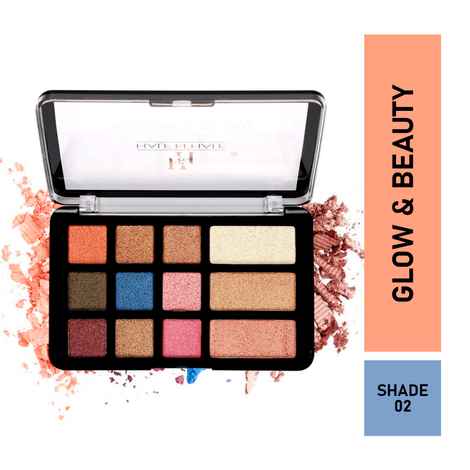 Buy Half N Half Beauty Glow, Ultra Pro Makeup Eyeshadow Multicolour Palette 02 Love Story (18g) - Purplle
