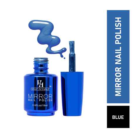Buy Half N Half Mirror Nail Polish, B-Blue (18 ml) - Purplle