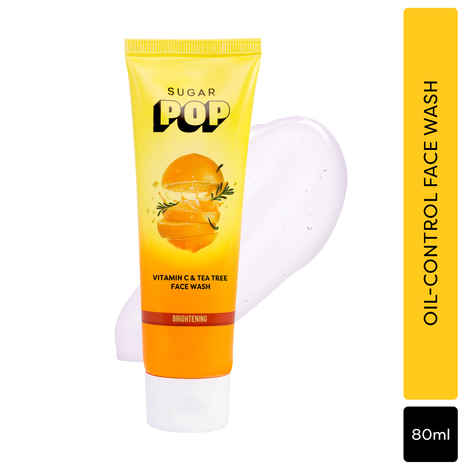 Buy SUGAR POP Women Vitamin C & Tea Tree Face Wash - Oil Control Formula For Deep Cleansing The Skin 80 Ml - Purplle