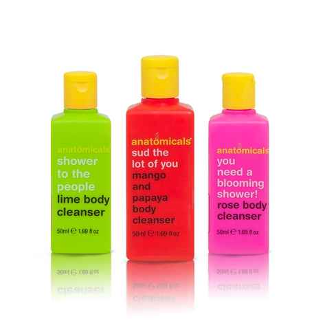 Buy Anatomicals Mini Kit: Lime, Mango & Rose Body Cleanser (75 ml each) - Purplle