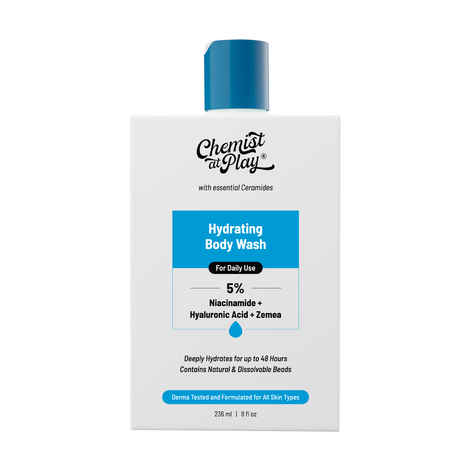 Buy Chemist at Play Hydrating Body Wash with Ceramides | 3% Pentavitin + 8% Zemea + 1% Niacinamide | For dry, flaky skin, stretchy and normal skin | 473 ml - Purplle
