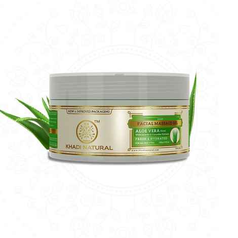 Buy Khadi Natural Green Aloe Vera Facial Massage Gel| Reduce Tan & Stress marks - (200 gm) - Purplle