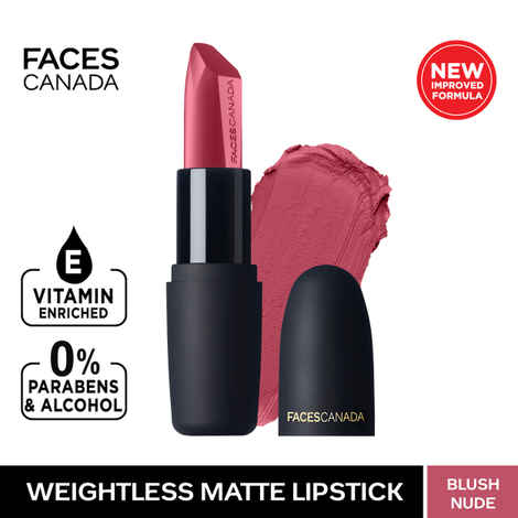 Buy Faces Canada Weightless Matte Finish Lipstick Blush Nude P05 (4 g) - Purplle