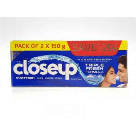 Buy Closeup Cool Breeze Toothpaste 150 g (Pack of 2) - Purplle