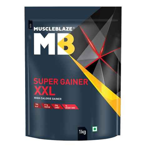 Buy MuscleBlaze Super Gainer XXL, 1 kg / Chocolate Bliss flavour - Purplle