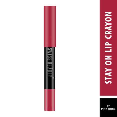 Buy Swiss Beauty Stay on Matte Crayon Lipstick SB-214-07 (Crayon) 3.5 gm - Purplle