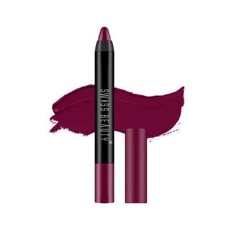 Buy Swiss Beauty Stay on Matte Crayon Lipstick SB-214-11 (Crayon) 3.5 gm - Purplle