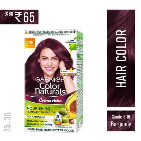 Buy Garnier Color Naturals Cream Burgundy 3.16  (35ml + 30 g) - Purplle
