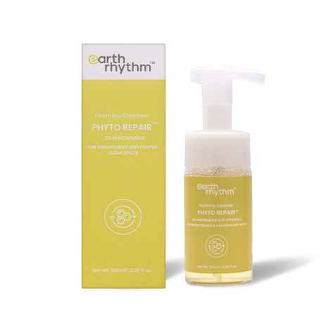 Buy Earth Rhythm Phyto Repair Foaming Cleanser | Fades Dark Spots, Brightens Skin, Treats Hyperpigmentation | for Dull & Dehydrated Skin | Men & Women - 100 ML - Purplle