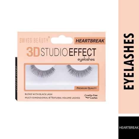 Buy Swiss Beauty 3D Studio Effect Eyelashes Heart Break - Pack of 1 - Purplle
