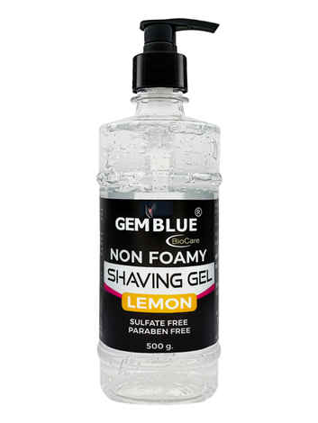 Gemblue Biocare Lemon Non foamy Shaving Gel for Men , 500 gm