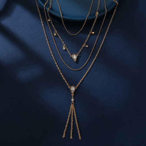 Jewels Galaxy Gold-Plated Layered Necklace