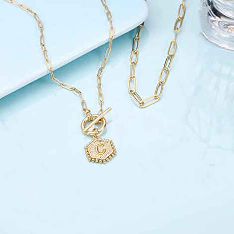 Buy Jewels Galaxy Gold Plated Alphabetical "C" Layered Necklace - Purplle