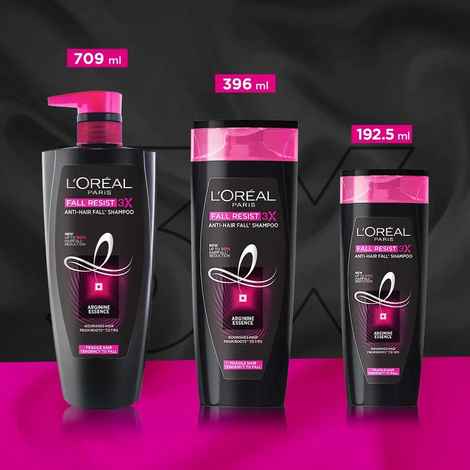 Buy L'Oreal Paris Fall Resist 3X Anti-Hair Fall Shampoo (396 ml) - Purplle