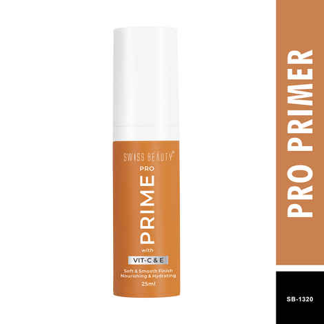 Buy Swiss Beauty Pro Primer With Vit-C & E Transparent (25 ml) - Purplle