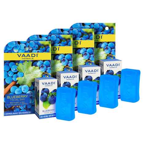 Buy Vaadi Herbals Blueberry Facial Bar with Extract of Mint (25 g) (Pack of 4) - Purplle