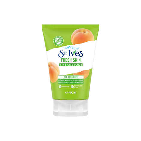Buy St. Ives Apricot Fresh Skin 3 in 1 Face Scrub with 100% Natural Exfoliants & Pro-Ceramides Fresh Smooth Skin 80g - Purplle
