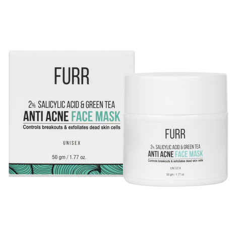 Buy FURR 2% Salicylic Acid & Green Tea Anti Acne Face Mask - Purplle