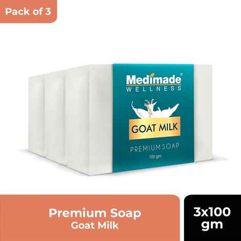 Medimade Goat Milk Premium Soap - 100 gm X 3 ( Pack of 3 )
