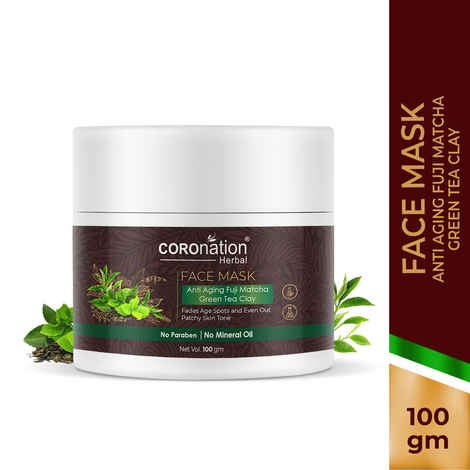 Buy COROnation Herbal Anti Aging Fuji Matcha Green Tea Clay Face Mask - 100 gm - Purplle