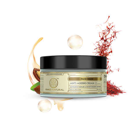 Buy Khadi Natural Anti Ageing Cream| Reduce Fine Lines & Wrinkles - (50gm) - Purplle