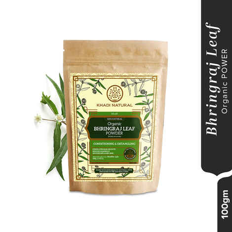 Buy KHADI NATURAL BHRINGRAJ LEAF ORGANIC POWDER - Purplle