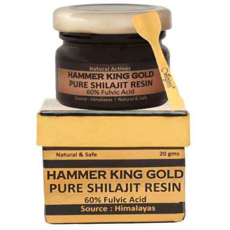 Buy Vigini Hammer King Pure Premium Best Original Shilajit / Shilajeet Gold Resin 20g | 60% Fulvic Acid Long Time Sexual Increase Energy Strength Stamina Power Performance Vitality Testosterone Booster Men - Purplle