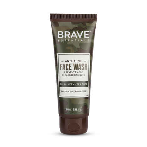 Buy Brave Essentials Anti-Acne Face Wash | 100 ml | Prevents Acne & Clears Breakouts - Purplle