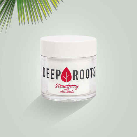 Buy DEEP ROOTS Strawberry with Chia Seeds Scrub Tan Removal Removes Blackheads and Excess Oil Paraben & Sulphate Free Men & Women 50 Ml - Purplle
