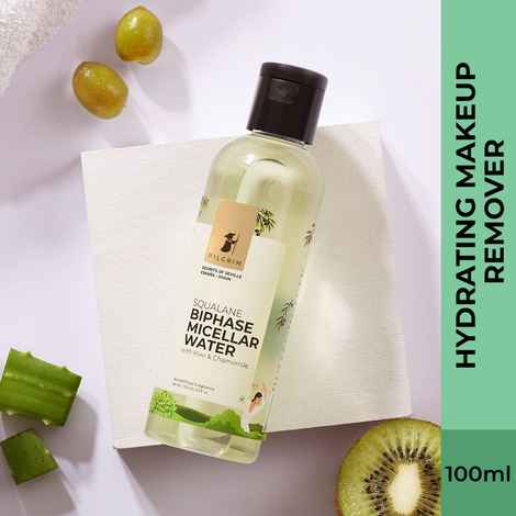 Buy Pilgrim Squalane Biphase Micellar Cleansing Water with Chamomile & Kiwi | Alcohol Free, Paraben Free Makeup Remover (100 ml) - Purplle