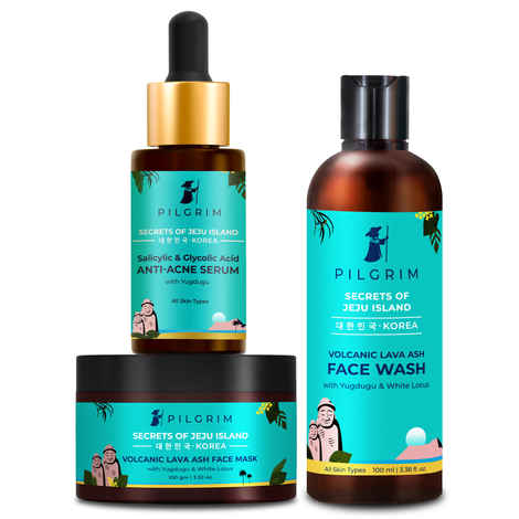 Pilgrim Face Exfoliation Kit For Anti-Acne | Dermatologically Tested (Pack of 3)