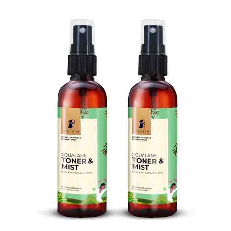 Buy Pilgrim Squalane Toner & Mist Pack Of 2 Face Toner For Glowing Skin |Toner For Refreshing & Hydrating Skin |Alcohol-Free Toner For Open Pores Tightening |No Parabens & Sulphates |All Skin Types,100 Ml (Pack of 2) - Purplle