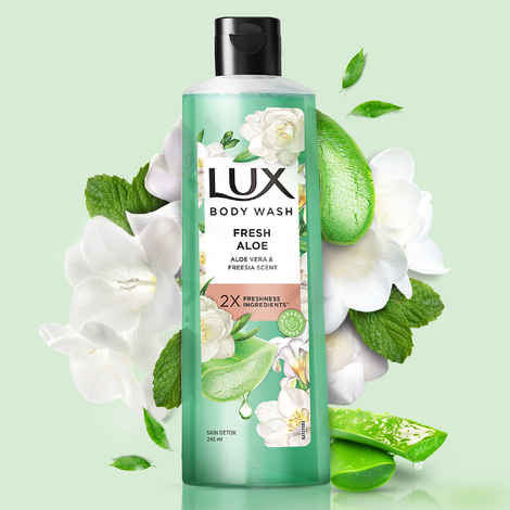 LUX Shower Gel, Freesia Scent & Aloe Vera Bodywash, 245 ml
