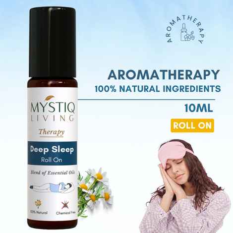 Mystiq Living Therapy - Deep Sleep Roll On: Blend Of 100% Natural and Pure Essential Oils 10 ml